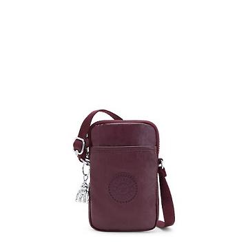 Torba Na Telefon Kipling Tally Metallic Crossbody Bordowe | PL 1845NW